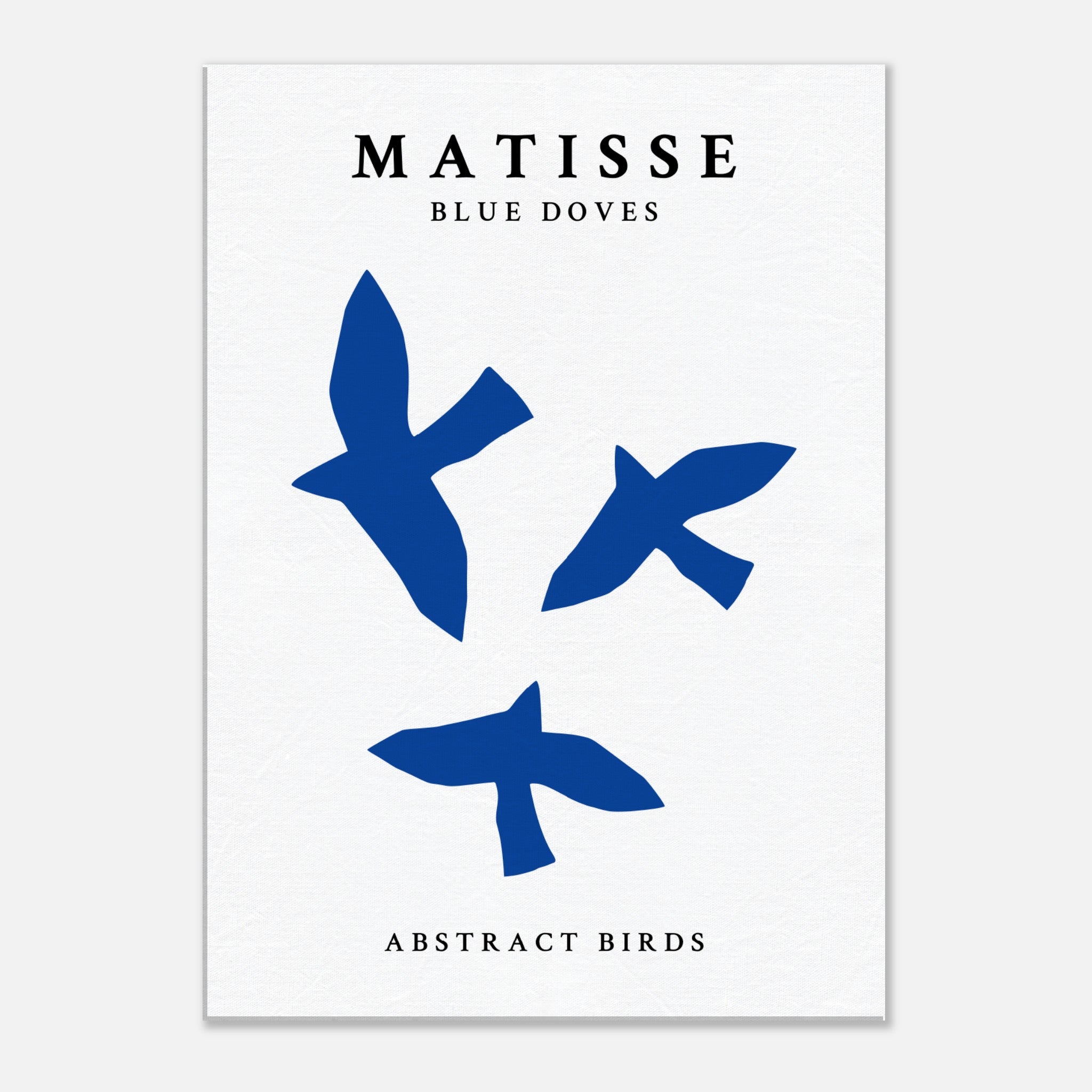 Matisse Abstract Blue Doves Canvas