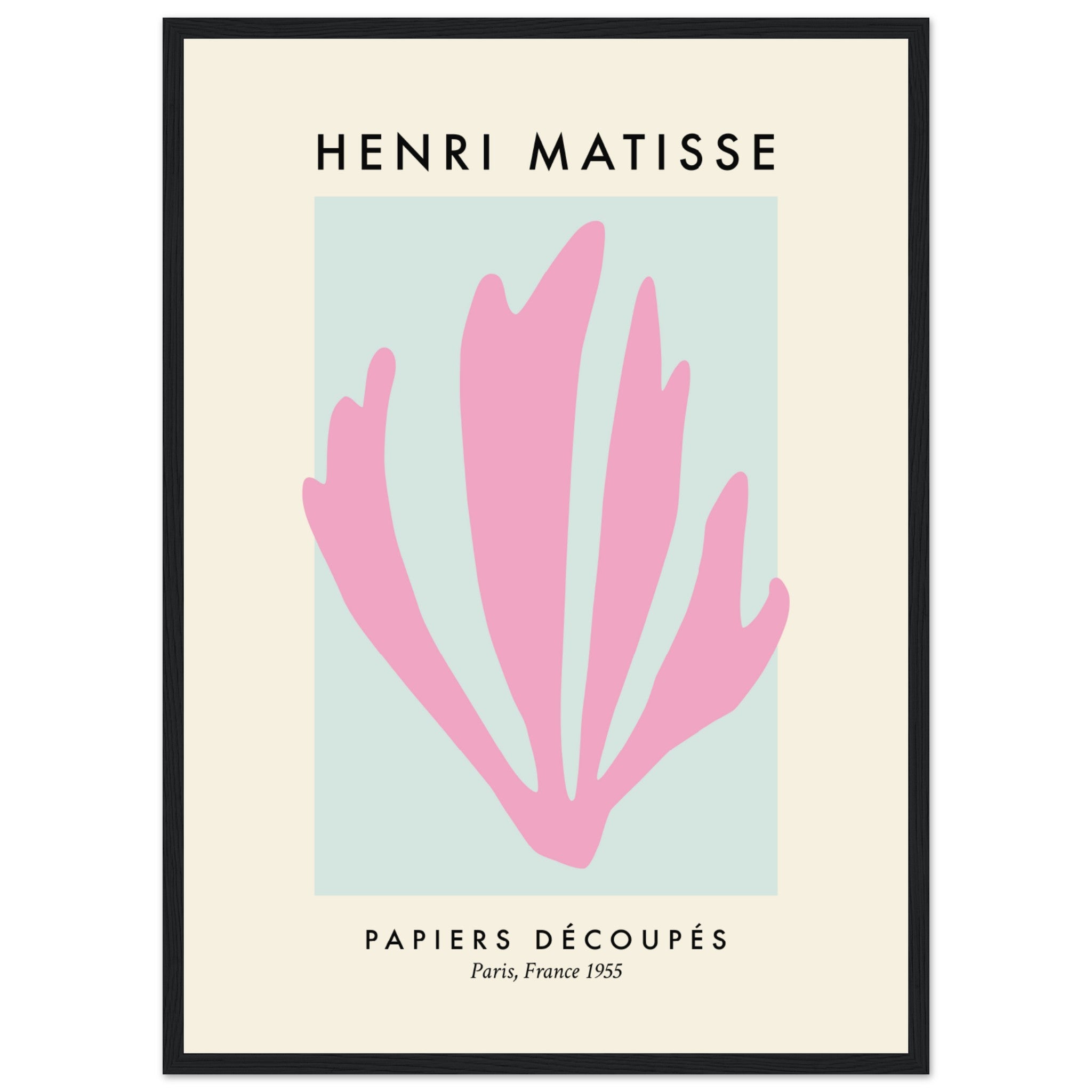 Póster Matisse Papercut rosa Póster