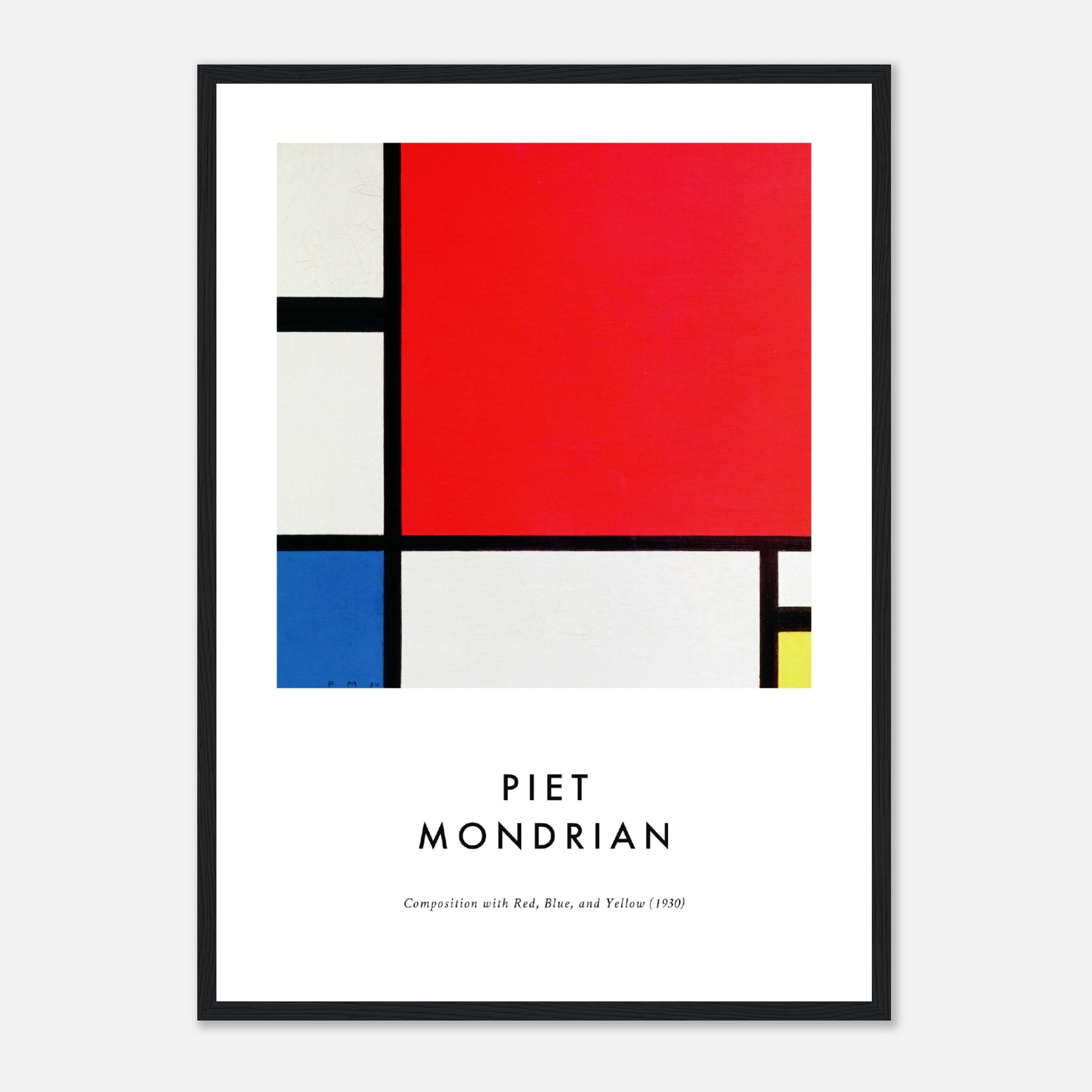 Mondrian Red Square Poster