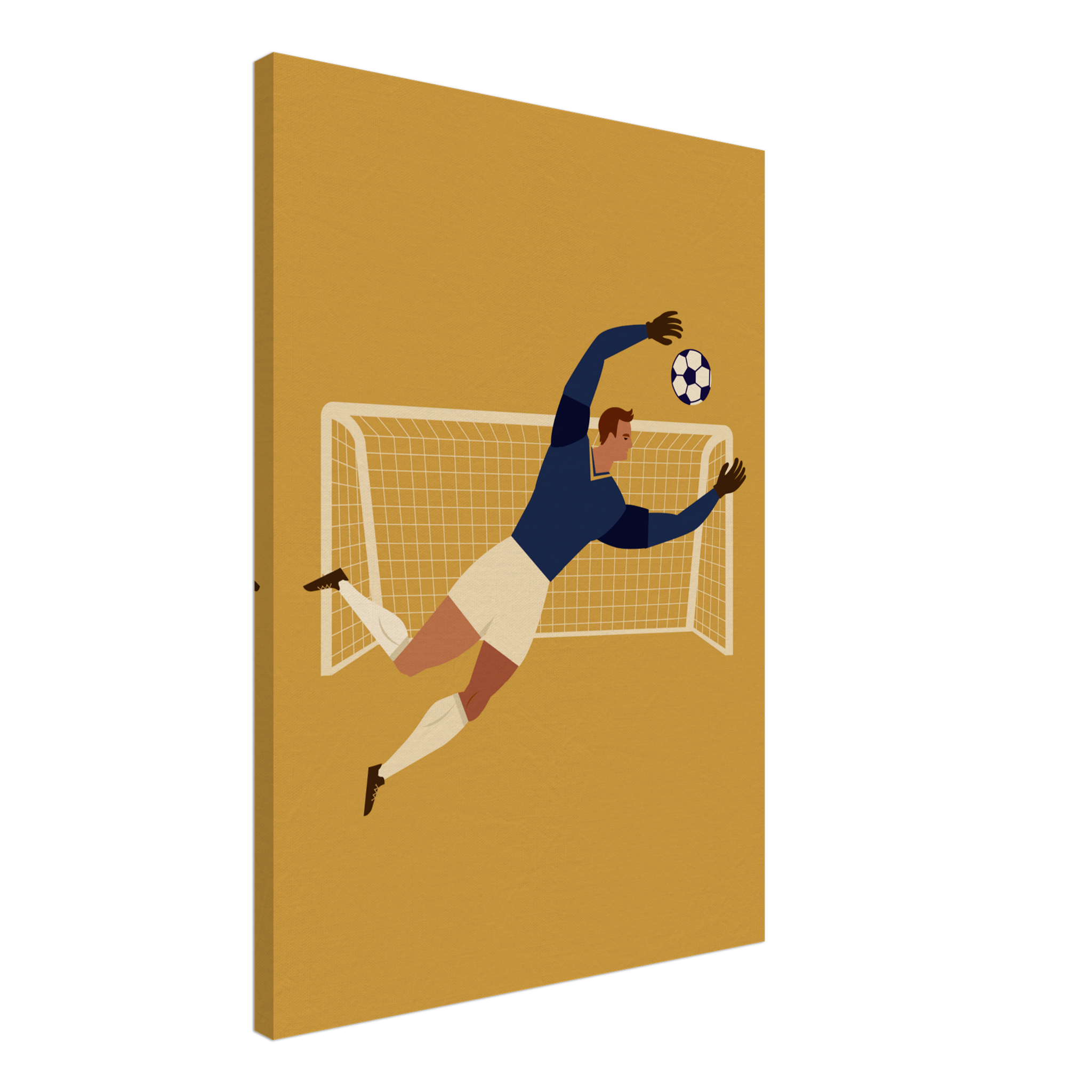 Football Goalkeeper Illustration Canvas