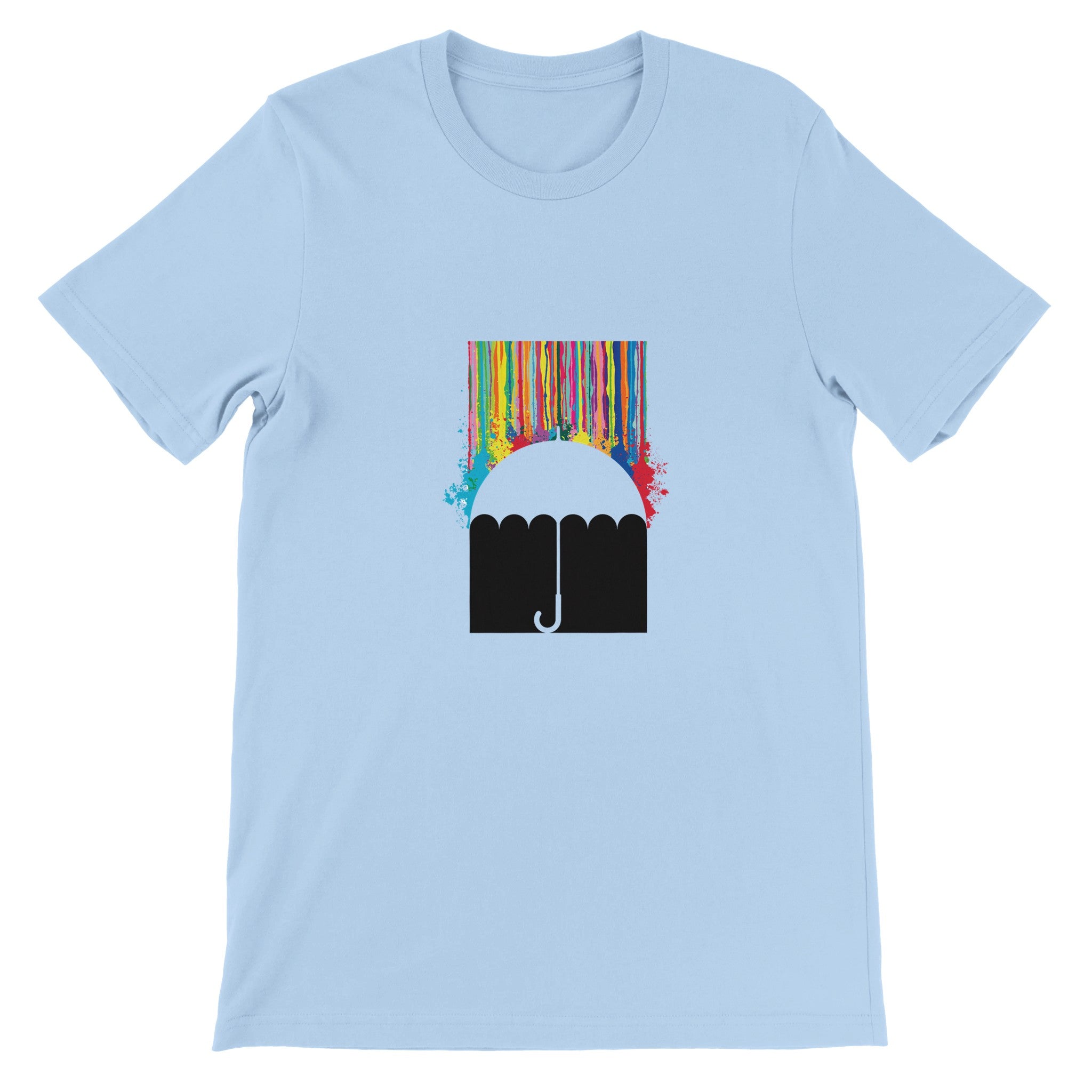 Rainbow Rain Crewneck T-shirt - Optimalprint