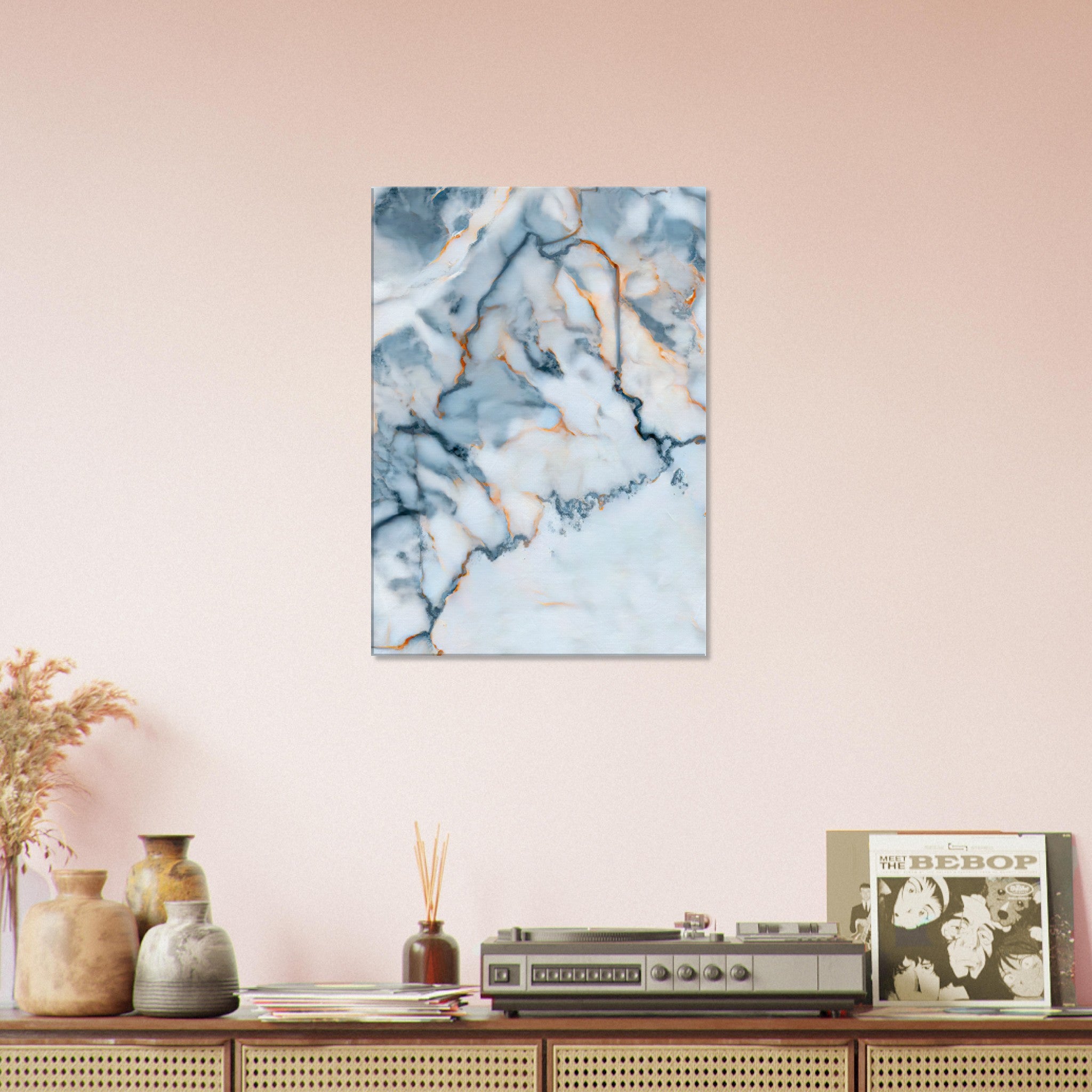Maine Marble Map Canvas